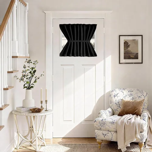 Miniatura 116 de Vatge - Cortinas autoadhesivas para puerta francesa, tratamiento de ventana con filtro de luz sin varillas ni perforaciones para puertas de cristal