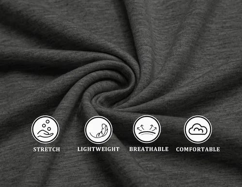 Miniatura 4 de COOFANDY Sudadera con capucha de entrenamiento de moda para hombre, ajuste muscular, mezcla de algodón, sudaderas de gimnasio de color sólido