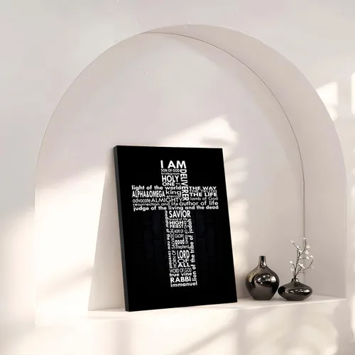 Miniatura 6 de Cuadro enmarcado de cruz de Jesús en lona para pared, arte impreso en blanco y negro, pintura cristiana, póster inspiradora, Jesús católico