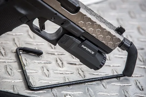 Miniatura 5 de Soporte para pistola de pistola fabricado en Estados Unidos en colgador de pistola de encimera de barril Base de 6 x 4 pulgadas (paquete de 3)