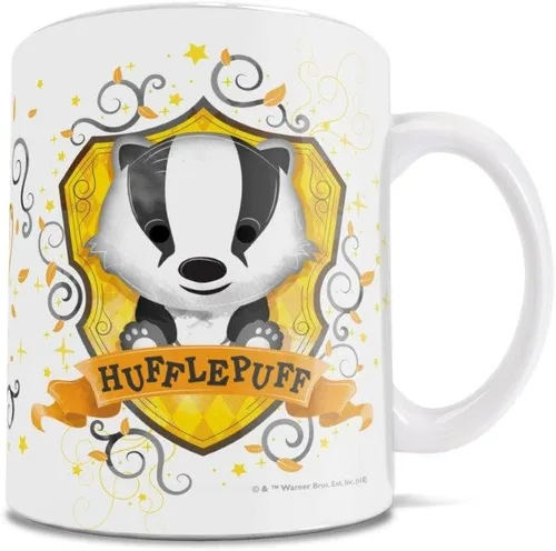 Miniatura 4 de Trend Setters Harry Potter - Hufflepuff - Acuarela Hogwarts Chibi - Taza geek linda - para café, té, cacao o regalo WMUG815