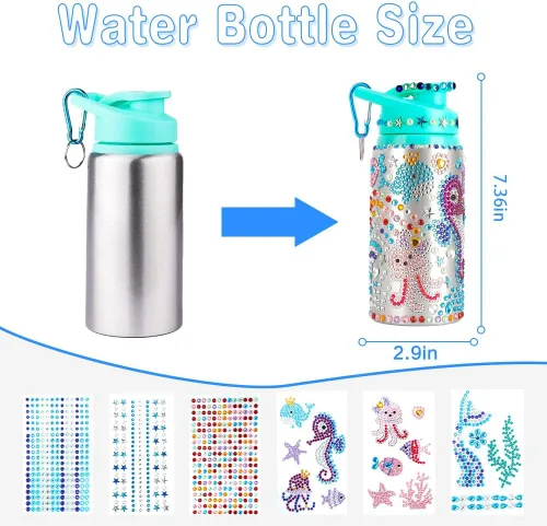 Miniatura 3 de Regalo de graduación para niños, decora tus propios kits de botellas de agua para niñas de 4 5 6 7 8 9 10 a 12 años de edad, regalos para niñas
