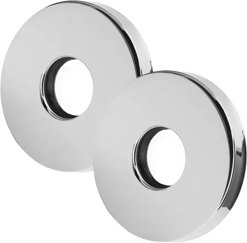 Corla 2 piezas de brida de brazo de ducha redonda de 2.5 pulgadas | Placa de repuesto universal moderna (cromado)
