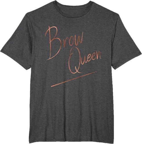 Miniatura 16 de Brow Queen Ombre - Camiseta de escritura a mano, regalo para artista de maquillaje, Negro, S