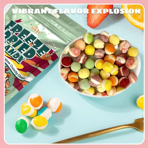Miniatura 8 de Apexy Caramelos liofilizados – Caramelos de arco iris liofilizados de sabor surtido – Deshidratados, crujientes, coloridos golosinas y aperitivos