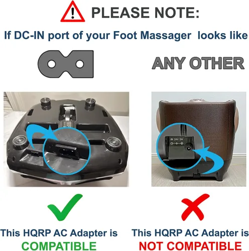 Miniatura 7 de HQRP Adaptador de CA compatible con Miko MMF-01C MMF-O1C MMF01C BEL-FM-01 YH-3318G, Kendal S16 S17 Shiatsu masajeador de pies YOISHO Adaptador