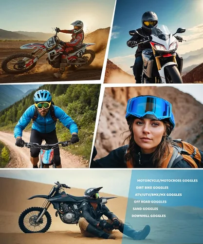 Miniatura 6 de CRG Sports - Gafas de protección para motocicleta, ATV, Dirt Bike, todo terreno, carreras de motocross para hombres, mujeres, adultos