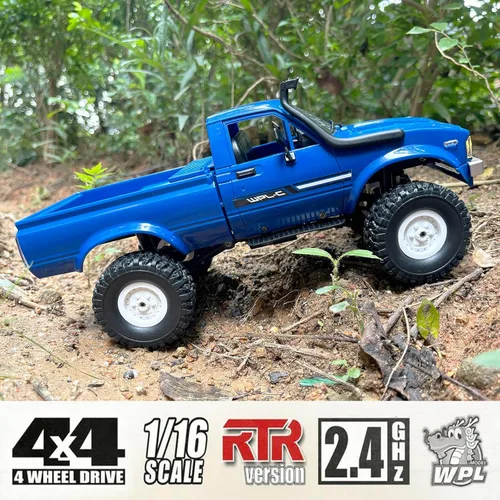 Miniatura 5 de RC Crawler WPL C24 RC Rock Crawler RC Camión 4x4 Todo Terreno RTR, Camión de Control Remoto a Escala 1/16 Todo Terreno 2.4 Ghz con Dirección