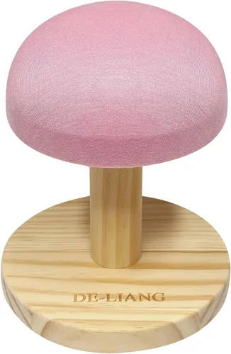 Miniatura 10 de Bra - Tabla de planchar de madera, mini taburete de almohada de manga acolchada de hierro con base redonda para mesa pequeña, almohadilla