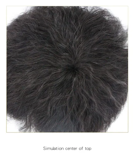 Miniatura 4 de RemeeHi Peluca de cabello humano rizado natural de repuesto esponjoso sin costuras con clip en la parte superior para mujeres, cabello fino, grande