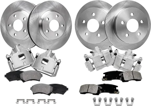 Miniatura 44 de Detroit Axle - Rotores de freno para Nissan NV2500 NV3500 NV1500 NV1500 2012-2021, repuesto de rotores de freno de disco: rotor delantero de 14.17