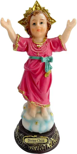 Annie's Boutique Estatua de Niño Divino Niño Santo Estatua Niño Católico Jesús Jesús Escultura (6 pulgadas)