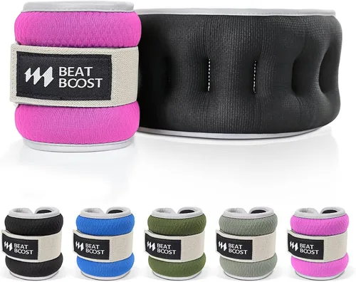 Miniatura 9 de BeatBoost Pesas de Tobillo y Muñeca para Mujeres y Hombres Un Par de 1 2 3 4 6 8 10 Libras Juego de Pesas para Brazo y Pierna con Correas Ajustables