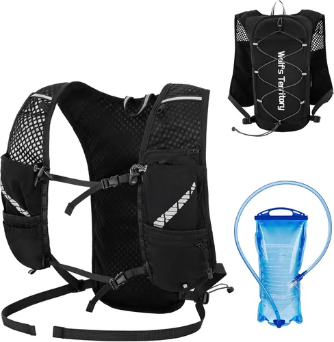 Miniatura 12 de Azarxis Hiking Hydration Pack 5L Running Backpack Daypack Vest with 2L Water Bladder for Women Men Cycling Biking Trail Race