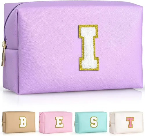 Miniatura 124 de TOPEAST - Bolso de maquillaje para mujer, G Blanco nacarado-rosa