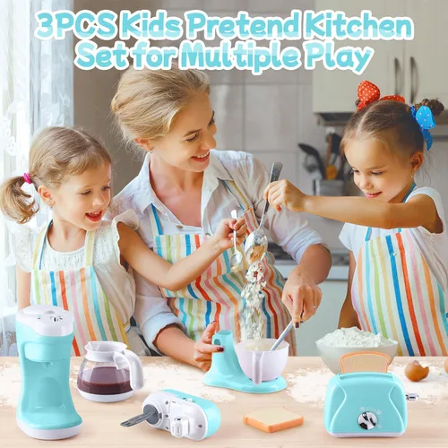 Miniatura 2 de Juguetes de electrodomésticos de cocina para niños, juego de accesorios de cocina de juego para niños, juguetes de cocina de simulación para niños