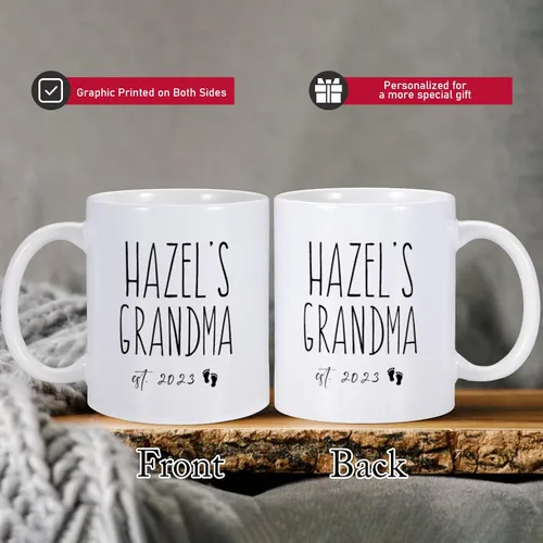 Miniatura 3 de Taza personalizada con texto en inglés "Promoted To Grandma 2023", regalos para la abuela por primera vez, anuncio de embarazo para abuela
