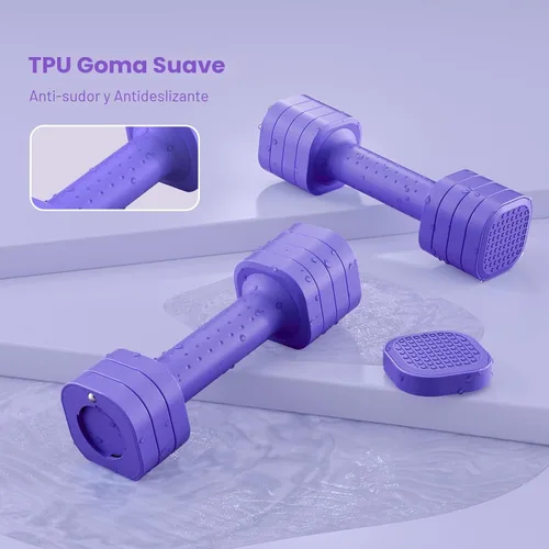 Miniatura 5 de Zempox Adjustable Dumbbell Set, 4 in 1 Free Weight Dumbbell Set for Women, Hand Weight for Women at Home, Each 2lb 3lb 4lb 5lb with TPU Soft Rubber