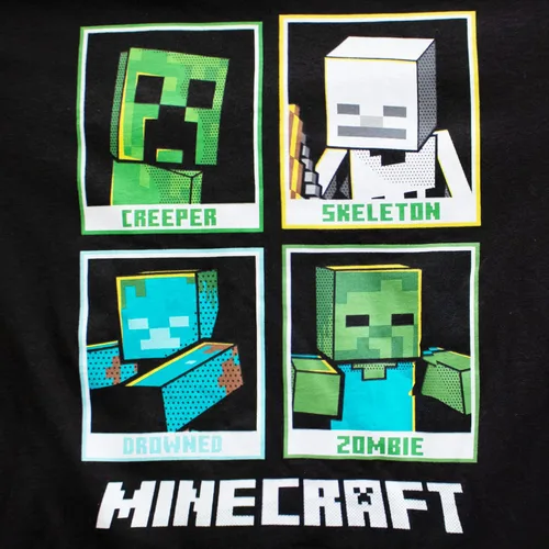 Miniatura 4 de Minecraft Camiseta de manga larga con diseño de enredadera y personajes para niños, camiseta de manga larga