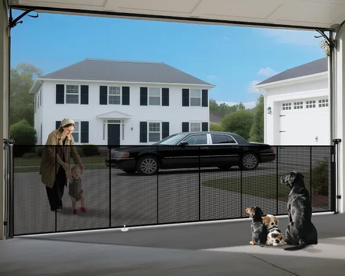 Miniatura 18 de Puertas retráctiles para bebés de 236 pulgadas, puerta para perros extra ancha, puerta de seguridad para niños y mascotas de 42 pulgadas de alto
