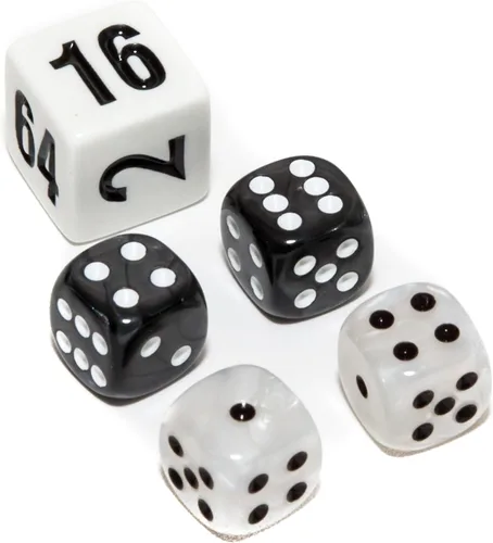 Miniatura 8 de Bello juegos Deluxe dados de imitación de mármol sets-black/, Azul, 5/8