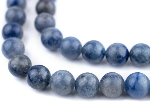 Miniatura 26 de The Bead Chest Cuentas de Jade Blanco Mate Redondas (8mm): Piedra Preciosa Orgánica Redonda Esférica de Energía con Poder de Sanación para Hacer
