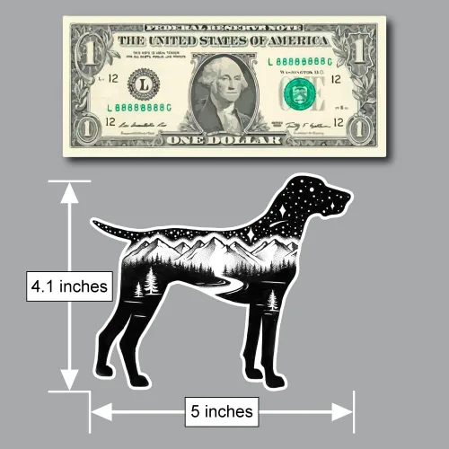 Weimaraner - Adhesivo adhesivo para ventanas de automóviles, camiones, computadoras portátiles y vasos, letrero de vinilo de perro Vorstehhund Weim