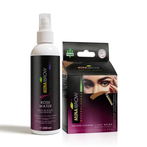 Miniatura 36 de MINA iBrow Kit de Color de Henna Profesional para Cabello con Paquete Combinado de Pincel Cubre Cabello Canoso - Dura hasta 6 semanas Sin