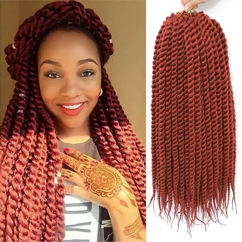 Miniatura 17 de Admutty - Extensiones de pelo trenzadas Havana Twist de 30,48 cm, 6 paquetes de trenzas de ganchillo Havana Twist senegalés, trenzas Jumbo Havana 2#