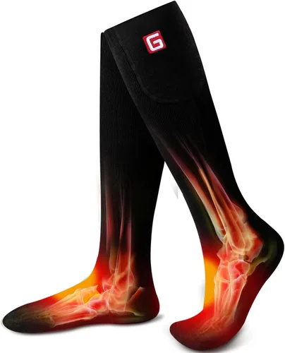 Miniatura 13 de Rabbitroom Calcetines Calentadores de Batería Eléctrica Calcetines Aislantes Térmicos para Artritis, Invierno Grueso Caliente Calefacción Calcetín