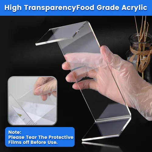Miniatura 6 de Albumgit Elevadores de Exhibición de Acrílico, 8 Piezas de Soporte de Mesa Rectangular Transparente para Figuras de Amiibo Funko POP