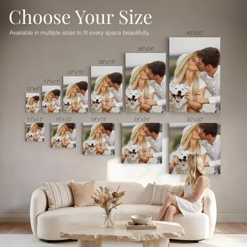 Miniatura 4 de Smile Art Design Impresión en lienzo personalizada: arte de pared con fotos personalizadas, hecho a pedido en Estados Unidos, lienzo premium