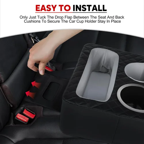 Miniatura 3 de Portavasos para automóvil, organizador de asiento trasero del automóvil, organizador de cama de camión, expansor de portavasos de sofá para sofá