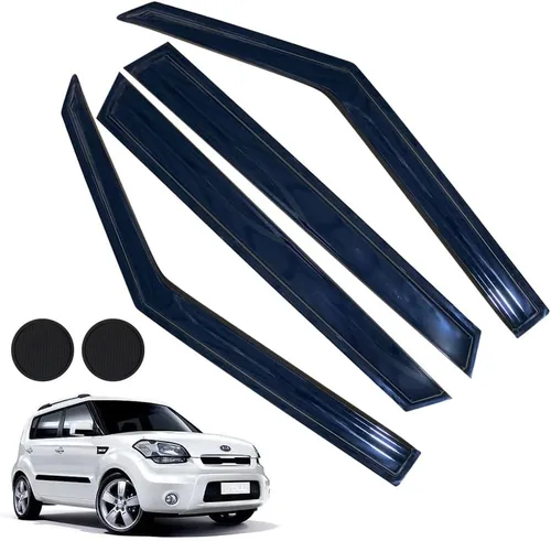 Miniatura 13 de Protectores de lluvia para Mazda 3 Hatchback 2010-2013, deflectores de ventana lateral con cinta adhesiva para Mazda 3 Hatchback, viseras de ventana