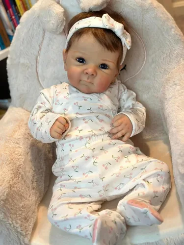 Anano - Muñecas de bebé realistas tipo "reborn", de cuerpo completo de silicona, niñas de 18 pulgadas, muñeca de bebé reborn con ojos abiertos y
