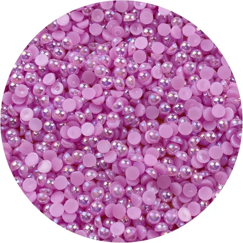 Miniatura 12 de 1000 piezas de cuentas de perla media de 5 mm cuentas de perla plana cuentas de perla redondas planas de plástico para manualidades, embellecimiento