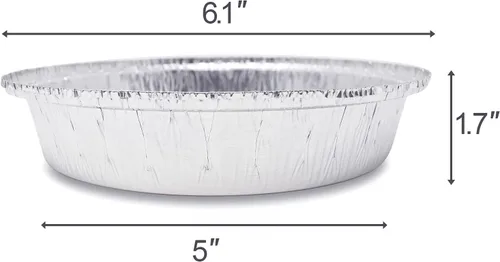 Miniatura 3 de Fig & Leaf Paquete de 40 sartenes redondas de aluminio prémium de 6 pulgadas con tapas de cúpula de plástico, lata de aluminio desechable para asar