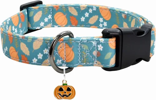 Miniatura 8 de Collar de perro con patrones de flores con accesorios, collares para perros de algodón suave para perros pequeños, medianos y grandes, hembras