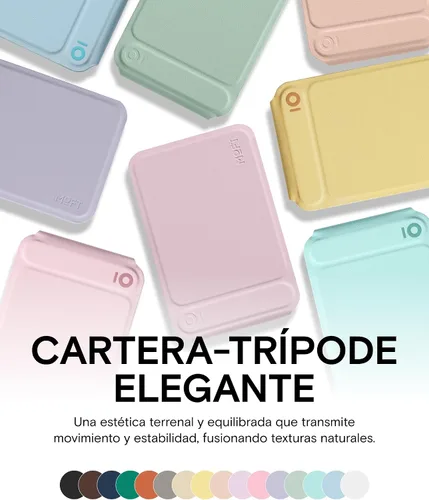 Miniatura 7 de MOFT MOVAS - Billetera con trípode para teléfono, 3 en 1, soporte magnético compatible con NFC, soporte para tarjetas ajustable de cuero vegano