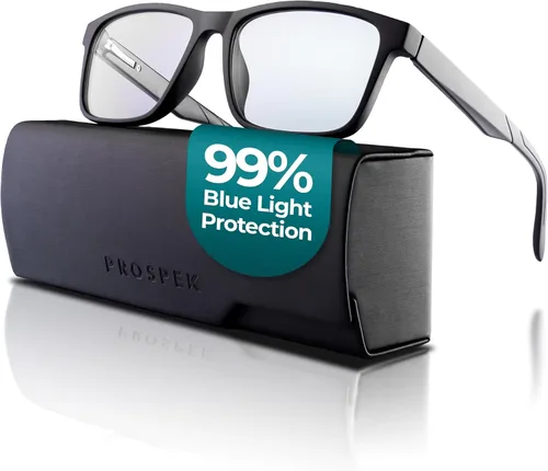 Miniatura 13 de Prospek Lentes de lectura de luz azul para hombres y mujeres, para uso en computadora, protección de luz azul, lente transparente de 0 a +3.0 Gris