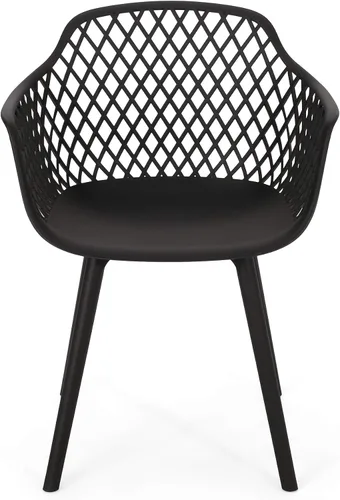 Miniatura 5 de Christopher Knight Home Delia Silla de comedor al aire libre (juego de 2), color negro