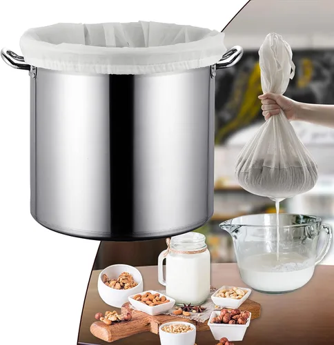 Bolsas de malla de nailon de 12 x 18 pulgadas para leche de almendras y nueces, yogur griego, cerveza casera para elaboración de vino de 180 micras