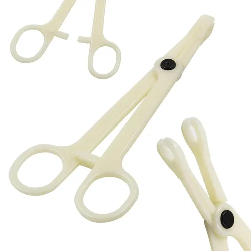 Miniatura 8 de 16 pinzas de plástico desechables, 4 tipos de abrazaderas de tabique, kit para piercing de oreja, nariz, pezón, lengua, para todos los piercings