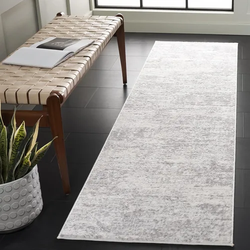 Miniatura 27 de SAFAVIEH Amelia Collection ALA700A - Alfombra decorativa de 2'2" x 4', diseño moderno abstracto, color marfil y azul, no desprende pelusa y de fácil