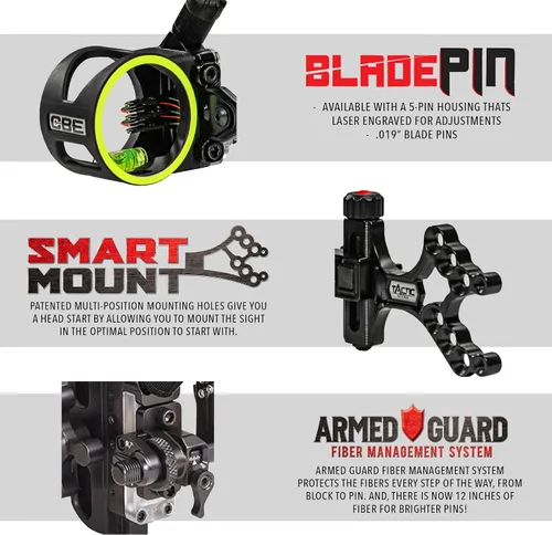 Miniatura 4 de CBE Tactic Micro Bow Sight, negro, 5 pines
