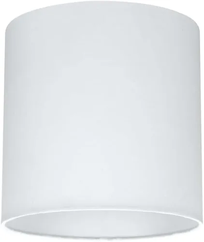 Aspen Creative 58302A Drum Uno - Pantalla para lámpara, blanco roto, parte superior de 8 pulgadas x 8 pulgadas inferior x 8 pulgadas de alto,