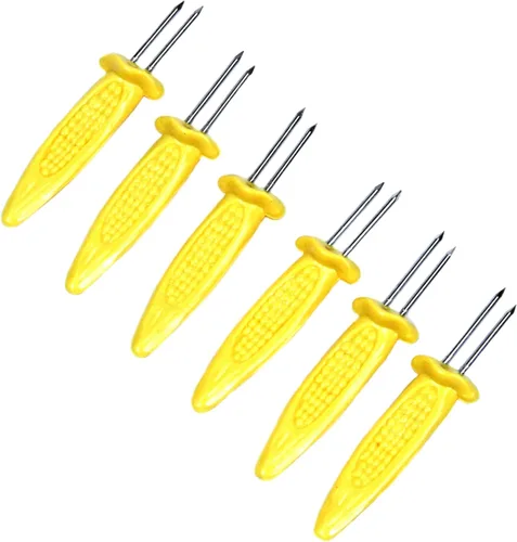 Miniatura 7 de Chef Craft Classic EZ Store - Juego de 8 soportes para maíz jumbo, amarillo/verde/azul/naranja