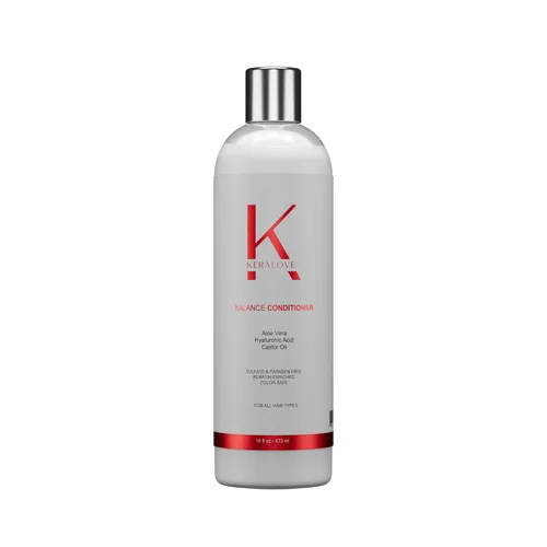 Keralove Acondicionador de equilibrio de 16 onzas, cuidado de queratina y enriquecido, seguro para cabello teñido | Uso diario para todo tipo de