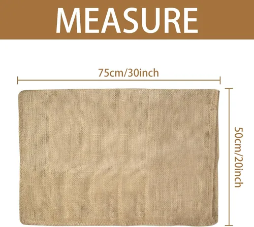 Miniatura 2 de Bolsas Grandes de Arpillera 20x30 Pulgadas de Yute Natural Sacos Individuales de Arpillera, Bolsas Reutilizables para Cultivar Plantas Soportes