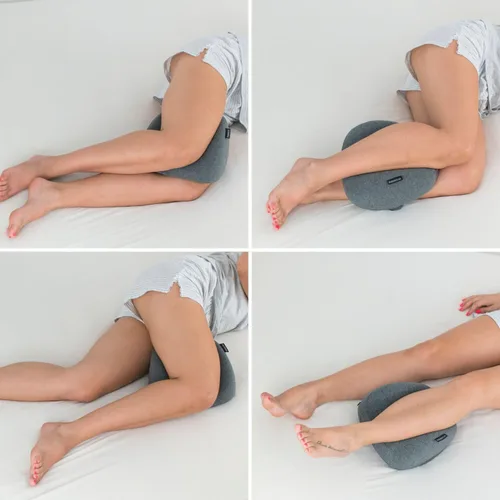 Miniatura 2 de Phixnozar Almohada ergonómica de rodilla para personas que duermen de lado, almohada de espuma viscoelástica para piernas con correa ajustable